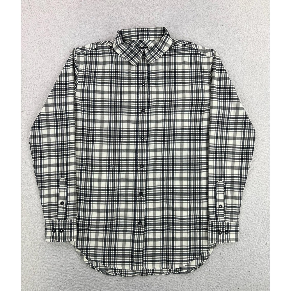 Outdoor Research Womens XS White Plaid Kulshan Flannel Button Up Top 300111 NEW